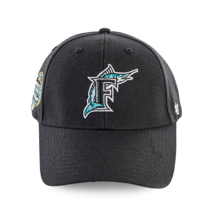 47 Brand Miami Marlins MLB World Series Sure Shot Snapback Cap BCWS-SUMVP28WBP-BK03-OSF-