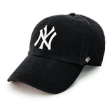 47 Brand New York Yankees MLB Ballpark Clean Up Cap B-BLPRK17GWS-BKD-OSF - schwarz-weiss