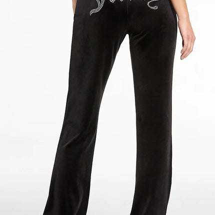 Juicy Couture Velour Track Pant with Diamante Branding Jogging Hose JCAPW045-101-