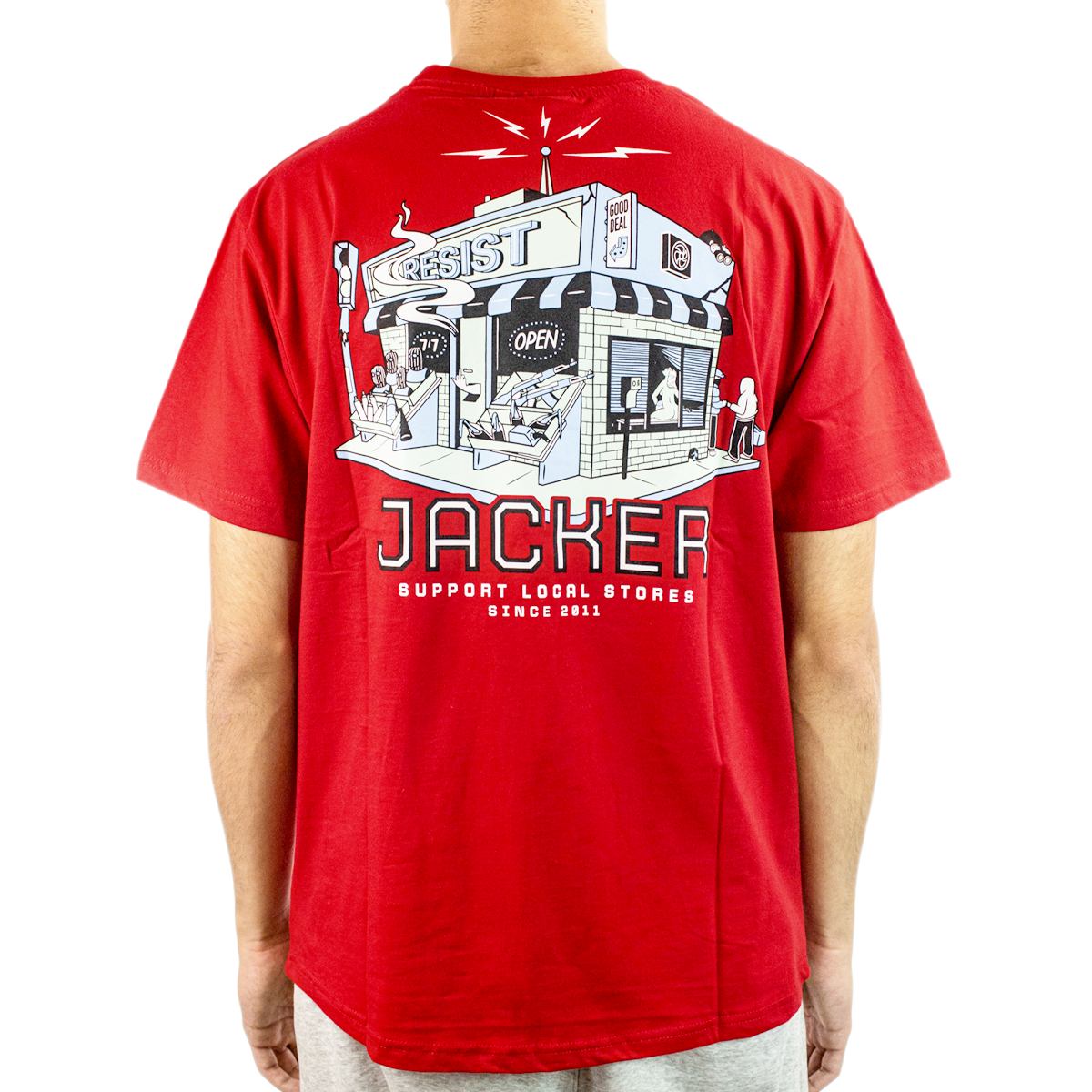 Jacker Liquor Store T-Shirt UPR-019red-