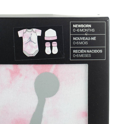 Jordan Tye Dye 3 Teile Strampler Set 0-6 Monate NJ0442-A9Y 0-6Monate - pink