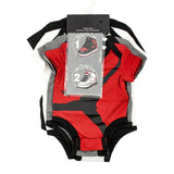 Jordan Milestone Bodysuit Strampler 0-6 Monate 5NA041-000 - schwarz-weiss-grau-rot