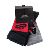Jordan Legacy Crew 2-Paar Socken CU7907-903 - schwarz-grau-rot