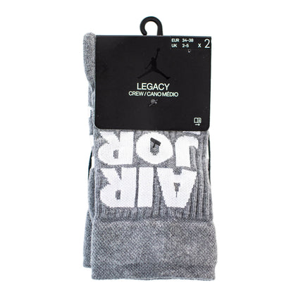 Jordan Legacy Crew 2-Paar Socken CU7907-904 - grau-schwarz-weiss