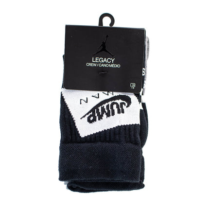 Jordan Legacy Crew 2-Paar Socken CU7907-904 - grau-schwarz-weiss