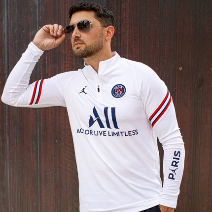 Jordan Paris Saint-Germain Strike Drill Home Dri-Fit Trainings Jacke CW1743-101 - weiss-blau