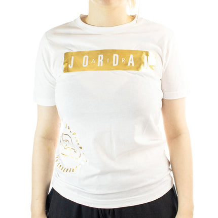 Jordan AJ Highlights T-Shirt 95A216-W4F - weiss-gold