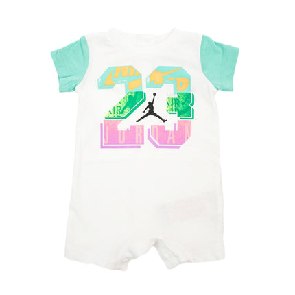 Jordan Geo Flight 23 Romper 55A598-001 - weiss-türkis