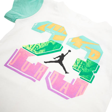 Jordan Geo Flight 23 Romper 55A598-001 - weiss-türkis