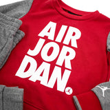 Jordan JDB Jumpman French Terry Crew Set Anzug 85A356-GEH - rot-grau