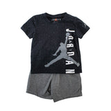 Jordan Big Vert T-Shirt and Short Set 65A602-GEH - grau