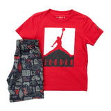 Jordan Air Elements T-Shirt and Short Set 85A600-023 - rot-schwarz