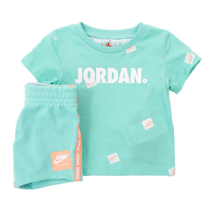 Jordan Jumpman Box All Over Print T-Shirt and Short Set 65A601-F1P - türkis