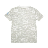 Jordan JDB All Over Print T-Shirt and Short Set 85A358-U9J - weiss-dunkelblau