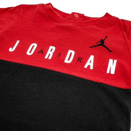 Jordan JDB Big Block Romper Strampler 65A406-023 - rot-schwarz