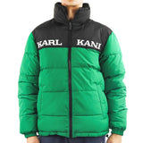 Karl Kani Retro Block Reversible Puffer Winter Jacke 60768221 - grün-schwarz-weiss
