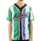Karl Kani Varsity Striped Baseball Trikot 60334621 - grün-weiss-lila
