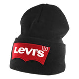Levi's® Oversized Batwing Beanie Winter Mütze 228633-59 - schwarz-rot