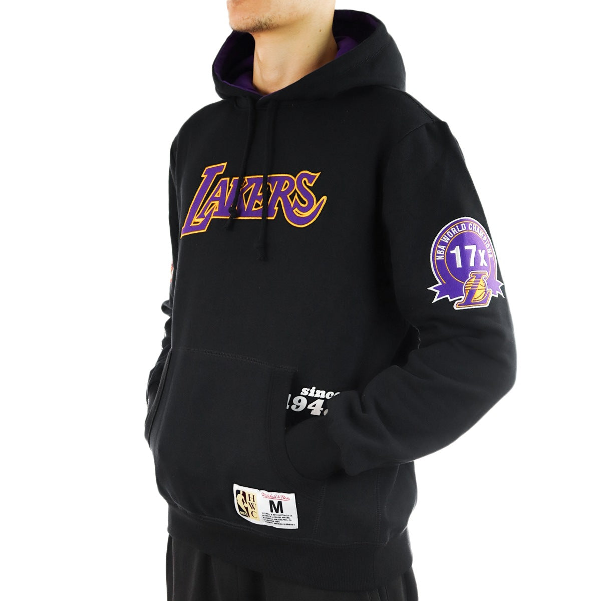 Mitchell & Ness Los Angeles Lakers NBA Team Origins Fleece Hoodie FPHD4849-LALYYPPPBLCK-