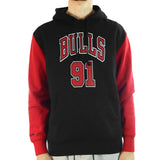 Mitchell & Ness Chicago Bulls NBA Dennis Rodman 1996 Name and Number Fashion Hoodie FNNP3417-CBU96DRDBKRD - schwarz-rot