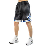 Mitchell & Ness Orlando Magic NBA Swingman Short SMSHGS18242-OMABLCK94 - schwarz-weiss-blau-gestreift
