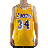 Mitchell & Ness Los Angeles Lakers NBA Swingman 1996-97 Shaquille O'Neal #34 2.0 Jersey Trikot SMJYGS18177-LALLTGD96SON - gelb-lila