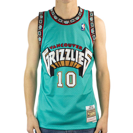 Mitchell & Ness Vancouver Grizzlies NBA 1998-99 Mike Bibby #10 Swingman 2.0 Jersey Trikot SMJYGS18219-VGRTEAL98MBI-