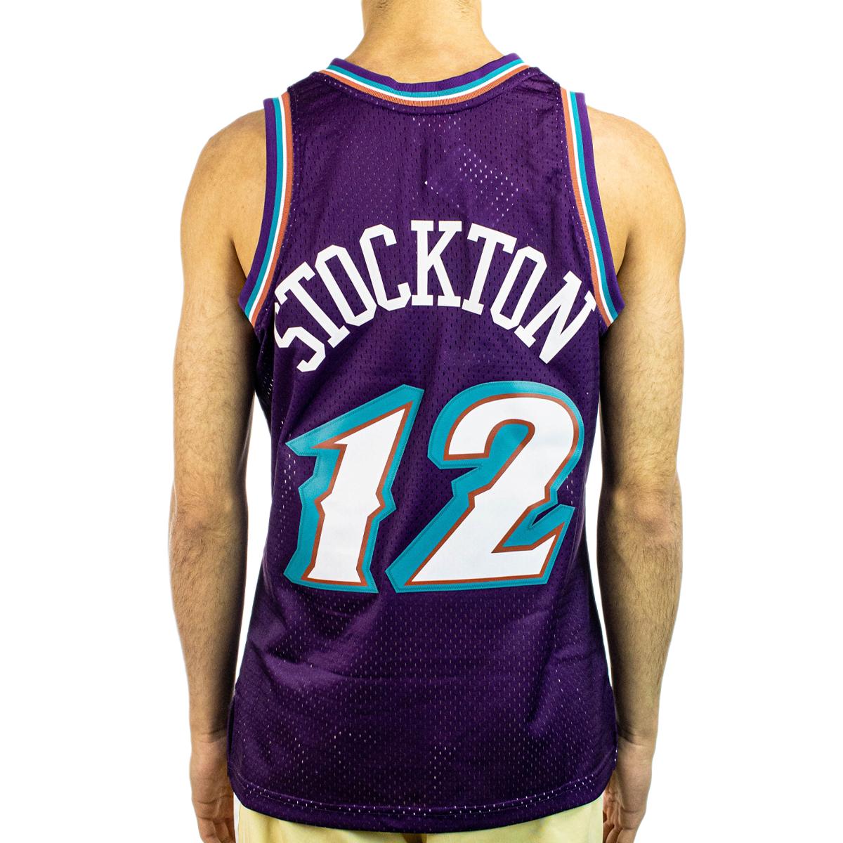 John Stockton Utah Jazz Mitchell & Ness Hardwood Classics 1996-97 Swingman Jersey - Black, Size: Small