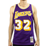 Mitchell & Ness Los Angeles Lakers NBA Magic Johnson #32 Swingman Jersey 2.0 Trikot SMJYGS18176-LALPURP84EJH - lila