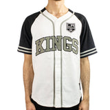 Mitchell & Ness Los Angeles Kings NHL Practice Day Button Front Jersey Trikot TBTF4994-LAKYYPPPWHIT - weiss-schwarz-grau