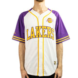 Mitchell & Ness Los Angeles Lakers NBA Practice Day Button Front Jersey Trikot TBTF4994-LALYYPPPWHIT - weiss-gelb-lila
