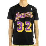 Mitchell & Ness Los Angeles Lakers Magic Johnson NBA Name and Number T-Shirt BMTRINTL1074-LALMJBLCK - schwarz