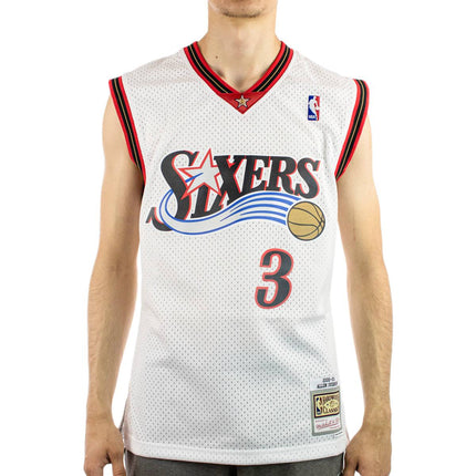 Mitchell & Ness Philadelphia 76ers Allen Iverson #3 2000-01 NBA Swingman Jersey Trikot SMJYGS18200-P76WHIT00AIValt-