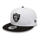 New Era Las Vegas Raiders NFL White Crown Patches 9Fifty Cap 60298826 - weiss-schwarz