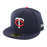 New Era Minnesota Twins OTC MLB Home AC Perf 59Fifty Fitted Cap 12593077 - dunkelblau-weiss-rot