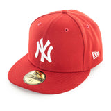 New Era New York Yankees MLB 59Fifty Basic Fitted Cap 10011573 - rot-weiss