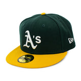 New Era Oakland Athletics MLB 59Fifty Basic Fitted Cap 12572840 - grün-gelb