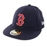New Era Boston Red Sox MLB Authentic Team Low Profile 59Fifty Fitted Cap 80635941 - dunkelblau-rot
