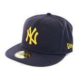 New Era New York Yankees MLB League Essential 59Fifty Fitted Cap 60240398 - dunkelblau-gelb
