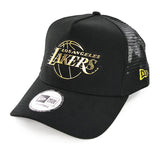 New Era Los Angeles Lakers NBA Foil Logo Trucker Cap 60284909 - schwarz-silber