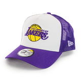 New Era Los Angeles Lakers NBA Team Colour Block A-Frame Trucker Cap 60348857 - weiss-lila-gelb