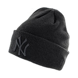 New Era New York Yankees MLB Essential Cuff Winter Mütze 12122729 - schwarz-schwarz
