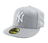 New Era New York Yankees 59Fifty MLB Basic Fitted Cap 11044974 - hellgrau meliert-weiss