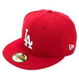 New Era Los Angeles Dodgers 59Fifty MLB Basic Fitted Cap 10047498 - rot-weiss