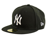 New Era Youth New York Yankees 59Fifty MLB League Basic Fitted Cap 10879081 Kids - schwarz-weiss