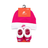 Nike Futura Hat and Bootie Mütze und Socken Set 0-6 Monate LN0049-A4Y - pink-weiss