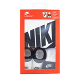 Nike Baby Set Futura Logo Box Mütze Strampler Socken Set 6-12 Monate MN0073-001 - weiss-schwarz