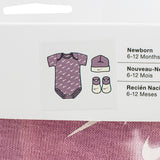 Nike Swoosh Essentials Hat Bodysuit and Bootie 3 Teile Set NN0894-A0S-