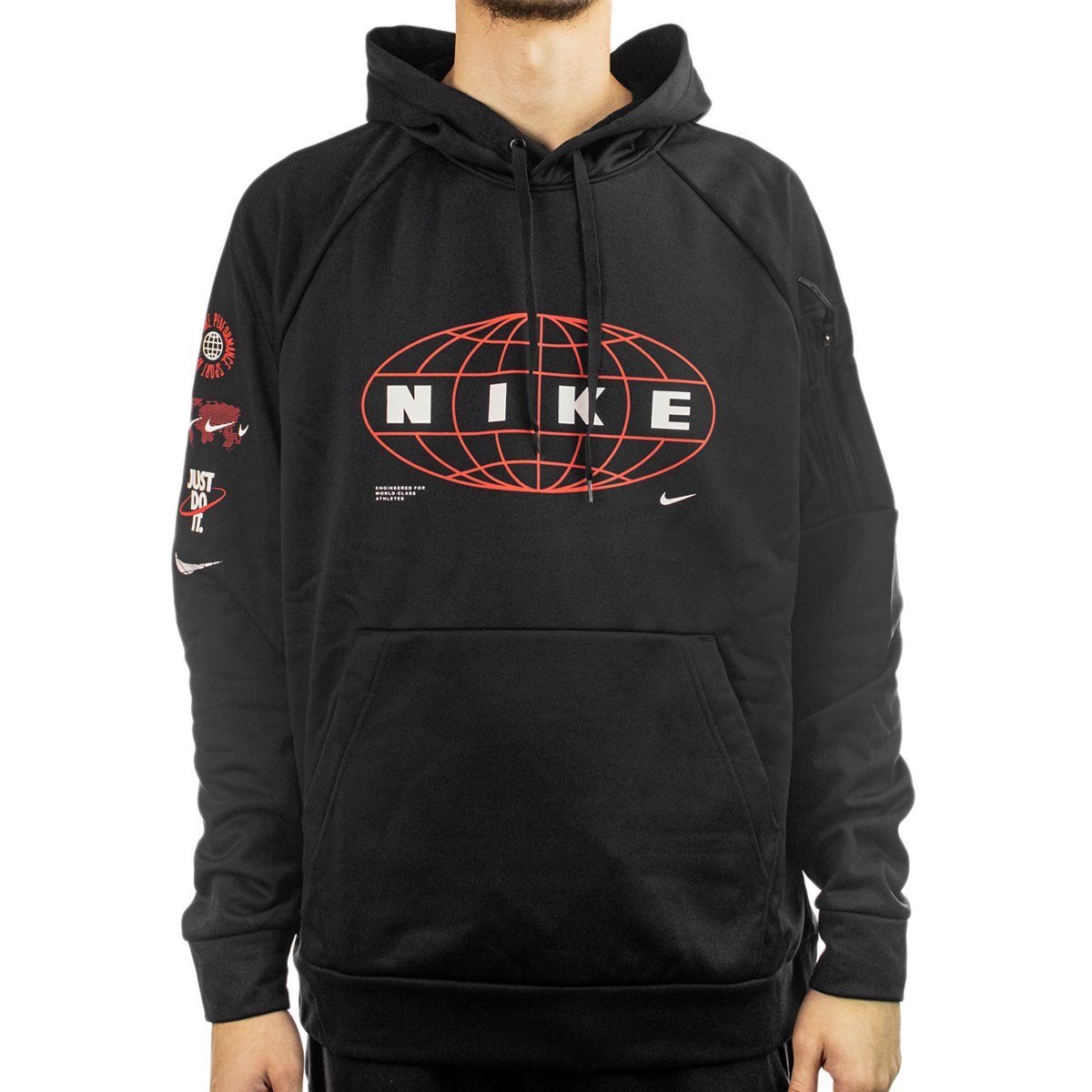 Pullover Nike Hoodie Rot Schwarz Therma Fit Nike Air Max Pullover