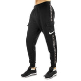 Nike Repeat SW Fleece Cargo Jogging Hose DX2030-010 - schwarz-weiss